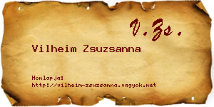 Vilheim Zsuzsanna névjegykártya